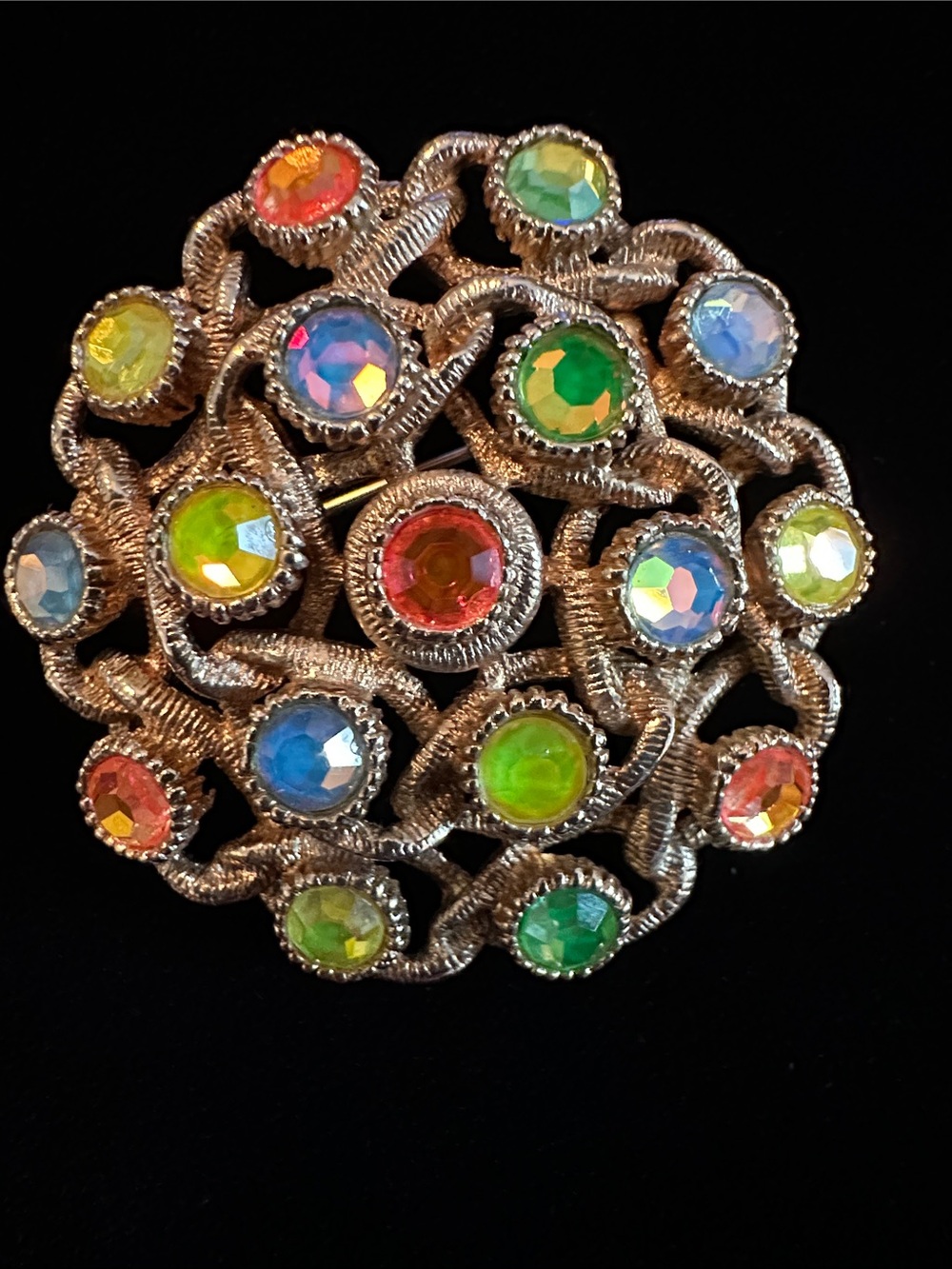 Rare Vintage 1970 Sarah Coventry "Moon Lites" Brooch Pin